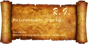Reichenbach Ingrid névjegykártya